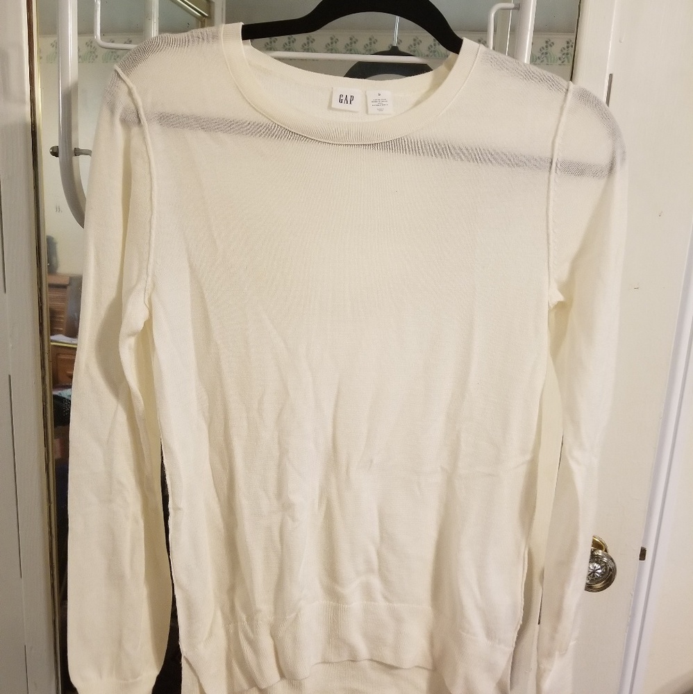 GAP Merino Wool White Sweater Size S